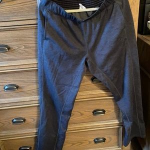 Grey Nike sweatpants.